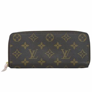 ルイヴィトン(LOUIS VUITTON)の本物 ルイヴィトン LOUIS VUITTON LV ポルトフォイユ クレマンス モノグラム ラウンドファスナー 長財布 ブラウン M61298 ビトン 財布 ウォレット 中古(財布)