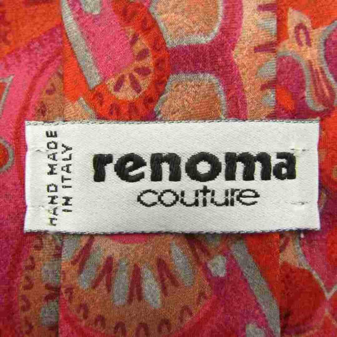 RENOMA(レノマ)のレノマ ブランドネクタイ 総柄 花柄 シルク イタリア製 メンズ ピンク renoma メンズのファッション小物(ネクタイ)の商品写真