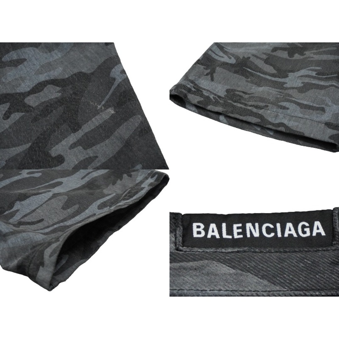 Balenciaga(バレンシアガ)のBALENCIAGA バレンシアガ パンツ ストーン ブラック カモ スケーター ショートパンツ デニム サイズ32 641464 美品 中古 59801 レディースのパンツ(カジュアルパンツ)の商品写真