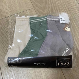 バースデイ(バースデイ)のバースデイ manina マニーナ くま クルーソックス 3足セット 9-15㎝(靴下/タイツ)