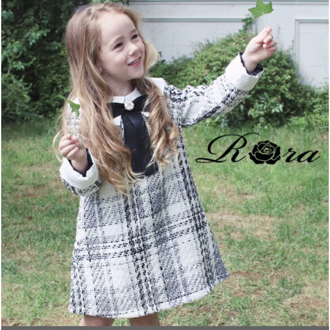 Roraココットワンピース 入学式 卒園式 キッズ/ベビー/マタニティのキッズ服女の子用(90cm~)(ドレス/フォーマル)の商品写真