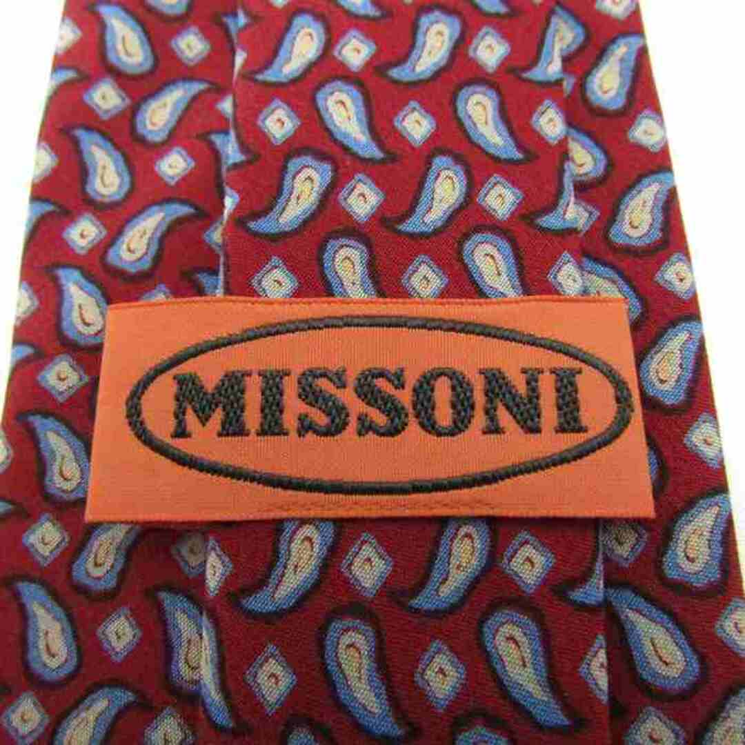 MISSONI(ミッソーニ)のミッソーニ ブランドネクタイ 総柄 ペイズリー シルク メンズ ワインレッド Missoni メンズのファッション小物(ネクタイ)の商品写真