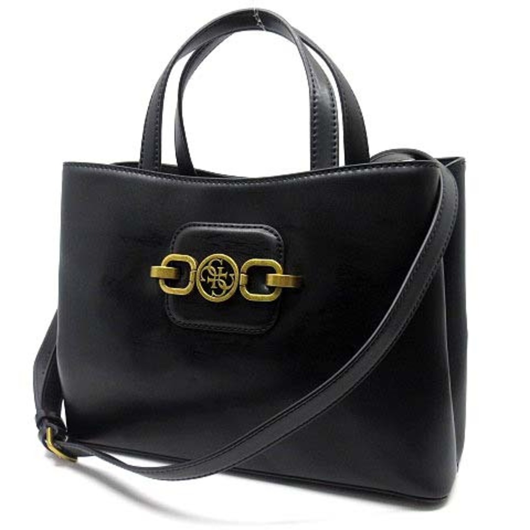 GUESS(ゲス)のゲス GUESS HENSELY 2WAY トートバッグ ロゴ金具 黒 ブラック レディースのバッグ(ショルダーバッグ)の商品写真