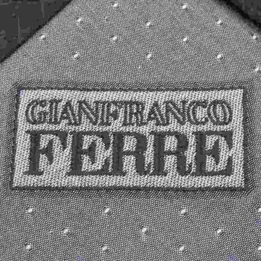 Gianfranco FERRE(ジャンフランコフェレ)のジャンフランコフェレ ブランドネクタイ ドット 格子柄 パネル柄 シルク イタリア製 メンズ ダークグレー GIANFRANCO FERRE メンズのファッション小物(ネクタイ)の商品写真