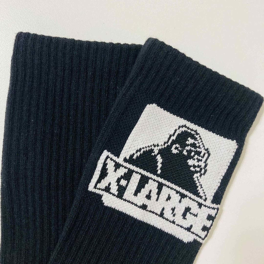 XLARGE(エクストララージ)の黒　X-LARGE メンズ靴下 エクストララージ　ソックス　男性　新品　 メンズのレッグウェア(ソックス)の商品写真