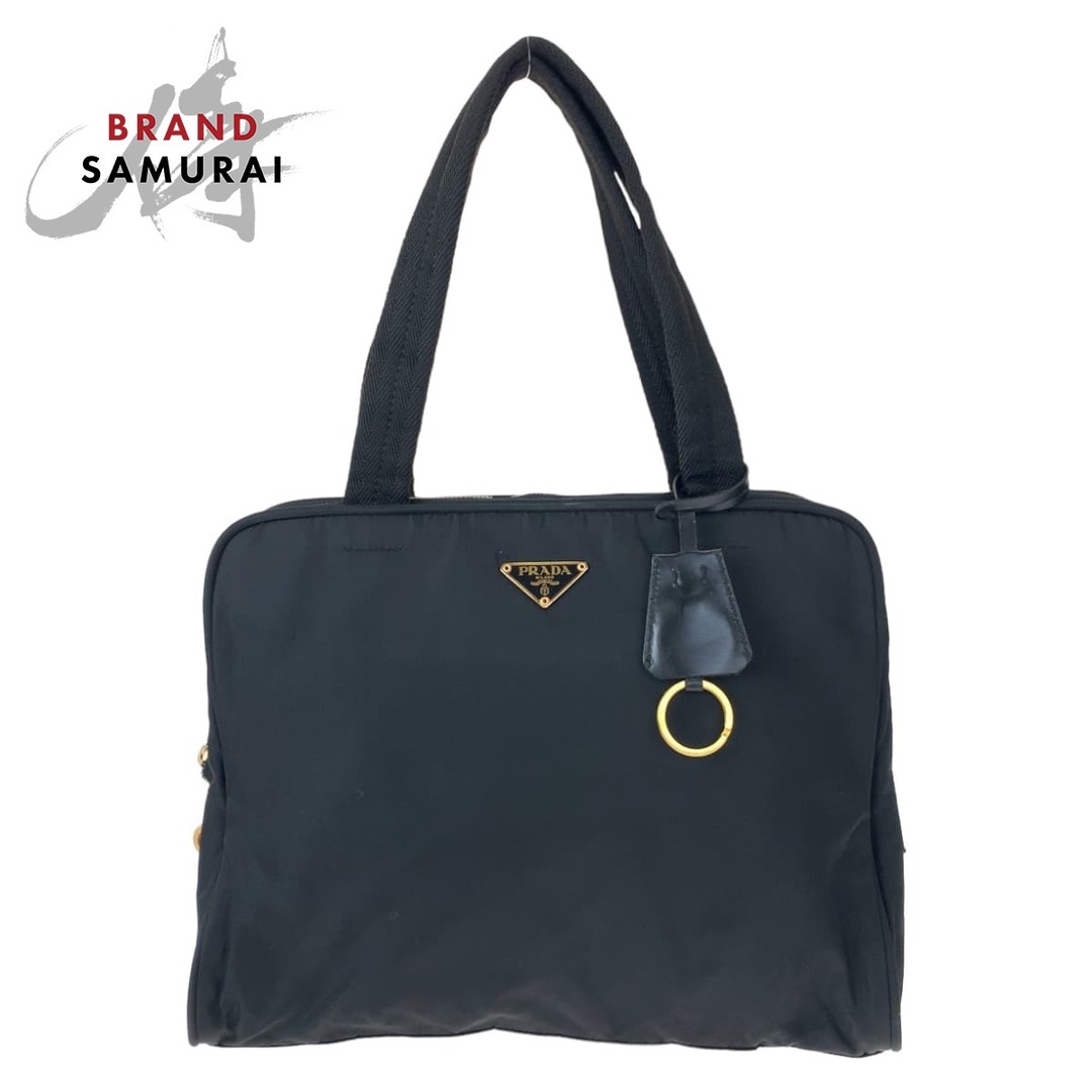 PRADA(プラダ)のPRADA プラダ テスート ブラック 黒 ゴールド金具 ナイロン トートバッグ ハンドバッグ レディース 404562 【中古】 レディースのバッグ(トートバッグ)の商品写真