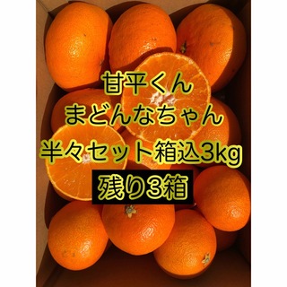 愛媛県産 ミカン 甘平くん＋まどんなちゃん 箱込3kg 柑橘 果物みかん(フルーツ)