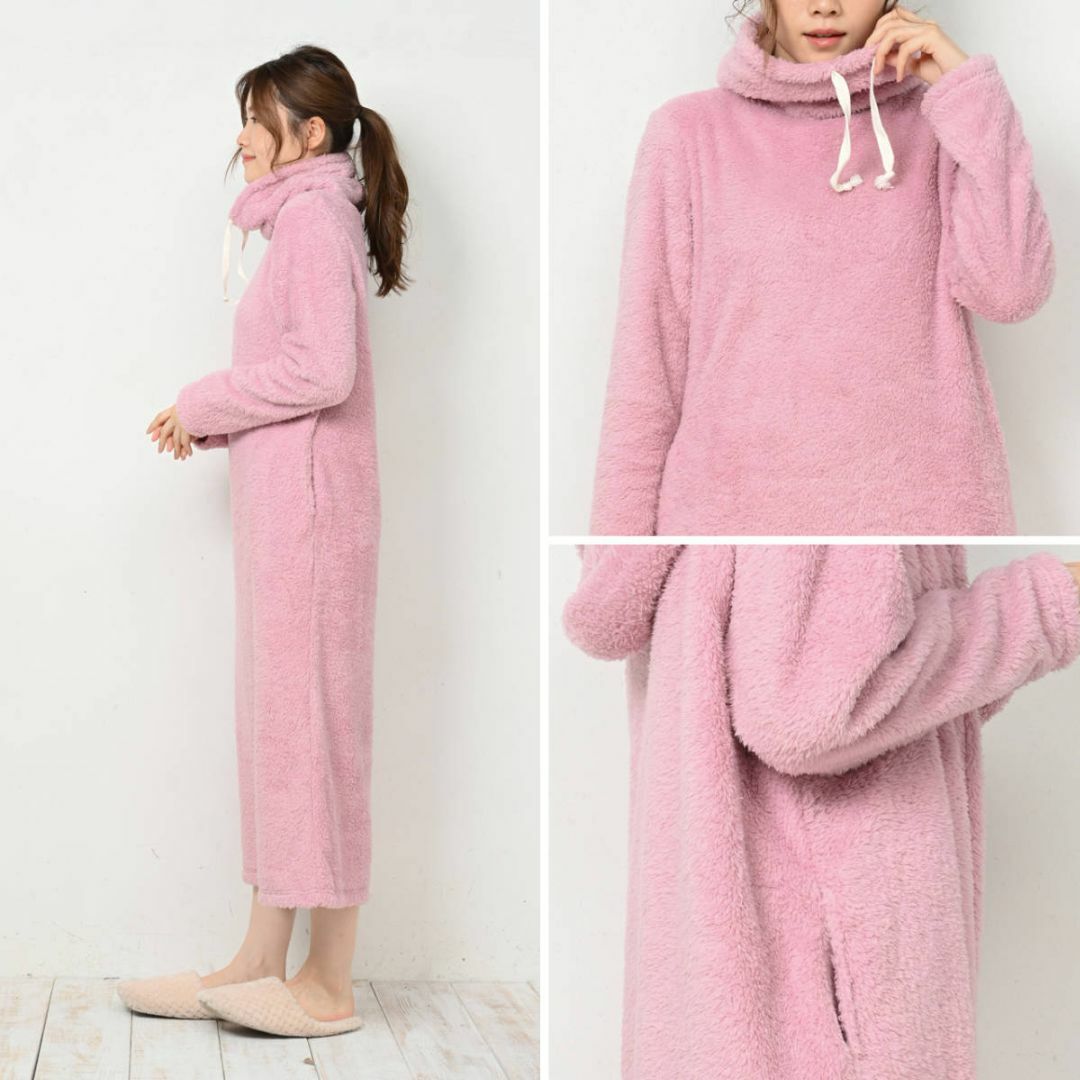 着る毛布 レディース ルームウェア パジャマ ピンク 部屋着 ワンピース レディースのルームウェア/パジャマ(ルームウェア)の商品写真