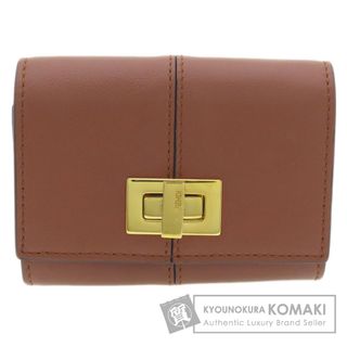 フェンディ(FENDI)のFENDI ロゴ金具 カードケース カーフ レディース(名刺入れ/定期入れ)