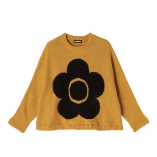 マリークワント(MARY QUANT)のマリークワント　デイジー柄　ニット　セーター　マスタード(ニット/セーター)