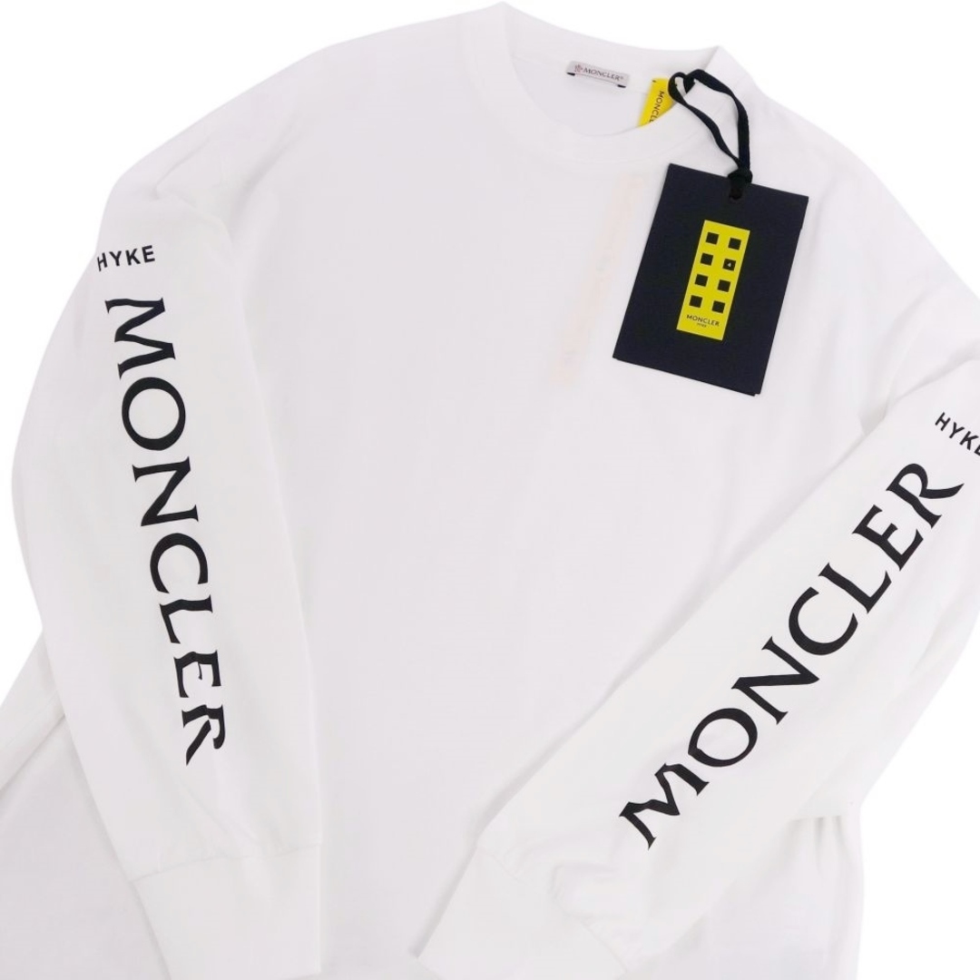 MONCLER(モンクレール)の未使用 モンクレール MONCLER HYKE Tシャツ カットソー 2022年 ロングスリーブ 長袖 ロゴ トップス メンズ M ホワイト メンズのトップス(Tシャツ/カットソー(半袖/袖なし))の商品写真