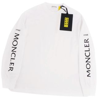 モンクレール(MONCLER)の未使用 モンクレール MONCLER HYKE Tシャツ カットソー 2022年 ロングスリーブ 長袖 ロゴ トップス メンズ M ホワイト(Tシャツ/カットソー(半袖/袖なし))