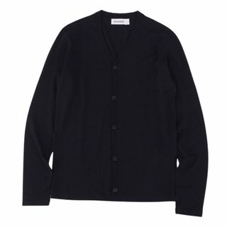 ジルサンダー(Jil Sander)の美品 ジルサンダー JIL SANDER カーディガン ニット ウール 無地 トップス メンズ イタリア製 44(S相当) ブラック(カーディガン)