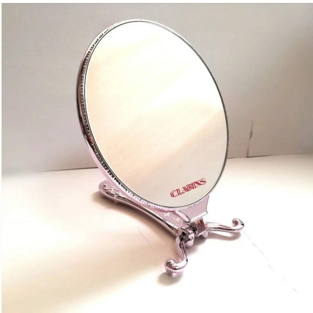 CLARINS(クラランス)の未使用 クラランス ミラー スタンドミラー ハンドミラー 2way 手鏡 ピンク レディースのファッション小物(ミラー)の商品写真
