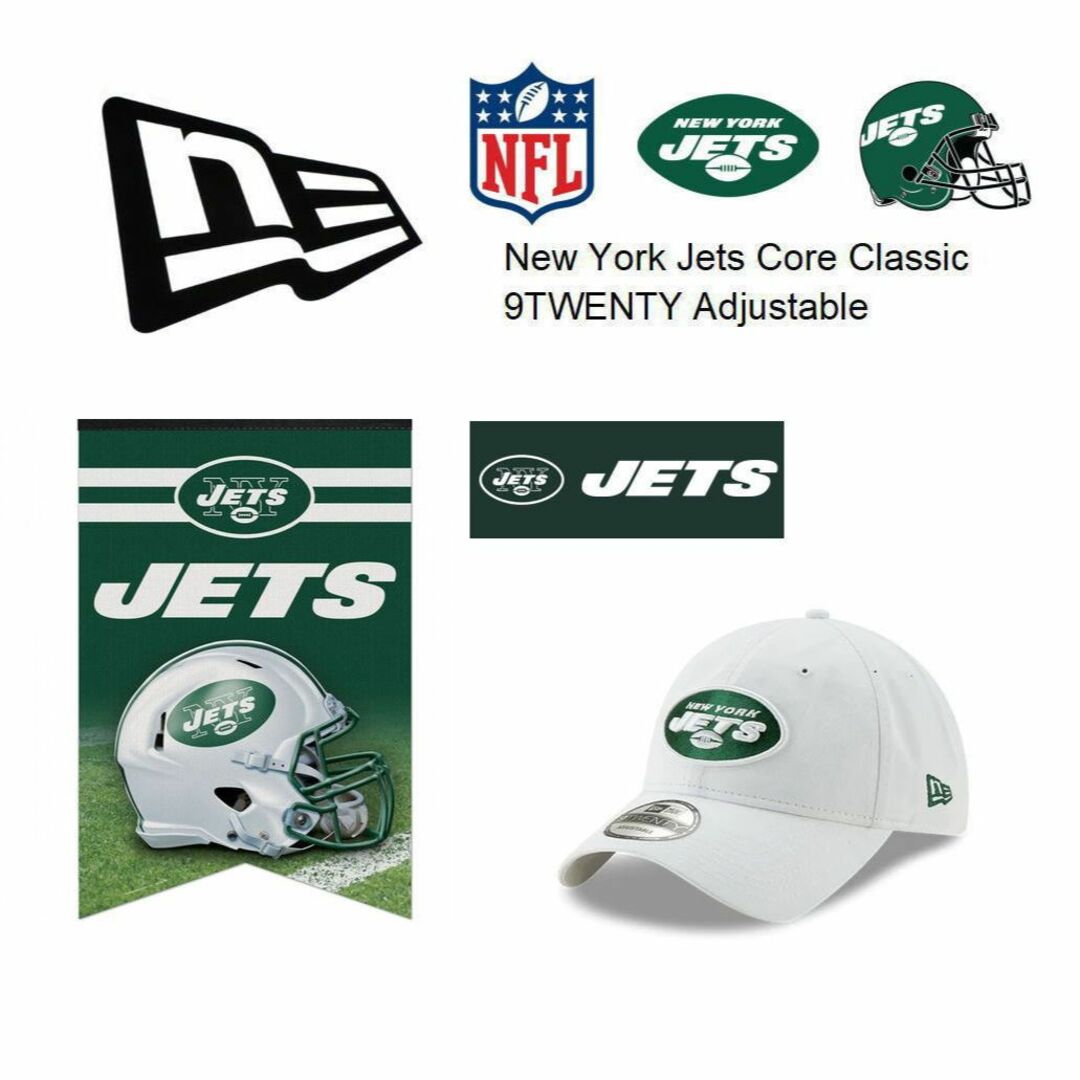 NEW ERA(ニューエラー)のニューエラ　NFL JETSジェッツ　920アジャスタブルキャップ ホワイト メンズの帽子(キャップ)の商品写真