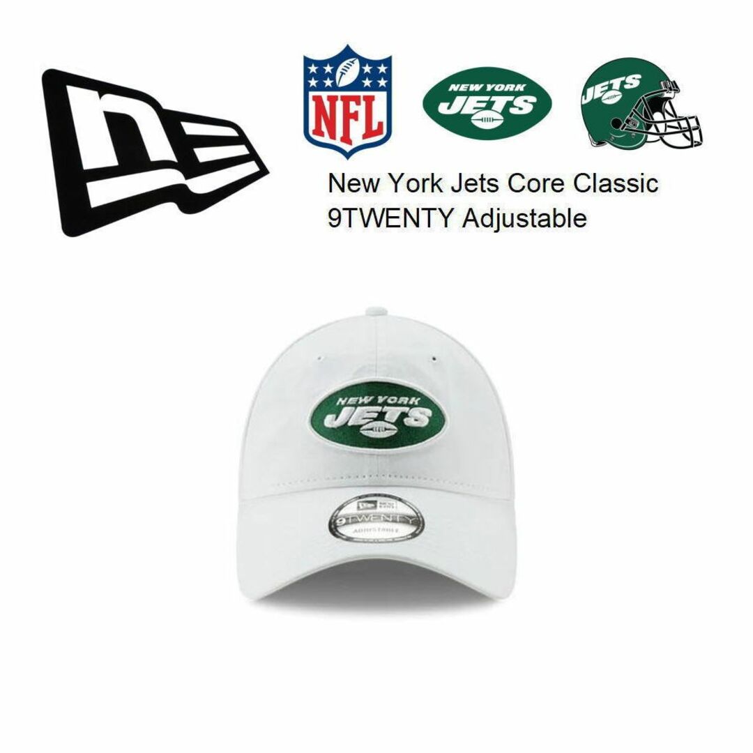 NEW ERA(ニューエラー)のニューエラ　NFL JETSジェッツ　920アジャスタブルキャップ ホワイト メンズの帽子(キャップ)の商品写真