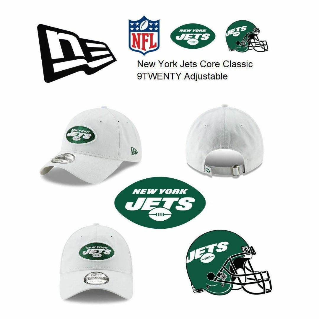 NEW ERA(ニューエラー)のニューエラ　NFL JETSジェッツ　920アジャスタブルキャップ ホワイト メンズの帽子(キャップ)の商品写真