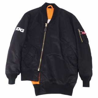 コムデギャルソン(COMME des GARCONS)の美品 シーディージー CDG COMME des GARCONS ALPHA INDUSTRIES ジャケット MA-1 フライトジャケット ボンバージャケット リバーシブル アウター メンズ S ブラック/オレンジ(ミリタリージャケット)