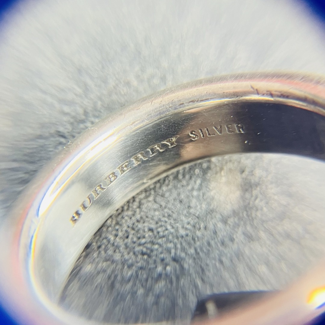 BURBERRY(バーバリー)の【良品 正規品】 バーバー クロスノバチェックリング 指輪 11号 シルバー メンズのアクセサリー(リング(指輪))の商品写真