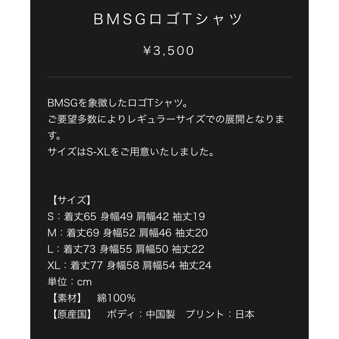 BE:FIRST(ビーファースト)のBMSG ロゴTシャツ　Mサイズ エンタメ/ホビーのタレントグッズ(アイドルグッズ)の商品写真