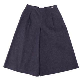 美品 フォクシー ニューヨーク FOXEY NEW YORK パンツ デニムパンツ ワイドパンツ ジーンズ ボトムス レディース 38(S相当) インディゴブルー