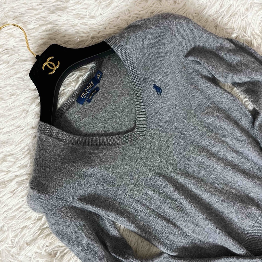 Polo Golf(ポロゴルフ)のポロゴルフ ラルフローレン ウール ニット セーター ワンポイント刺繍 XS レディースのトップス(ニット/セーター)の商品写真