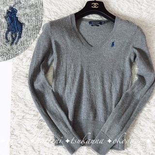 ポロゴルフ(Polo Golf)のポロゴルフ ラルフローレン ウール ニット セーター ワンポイント刺繍 XS(ニット/セーター)