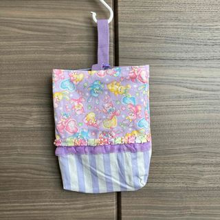 ♡new♡うさぎとくまのレインボーフリルシューズバッグ(シューズバッグ)