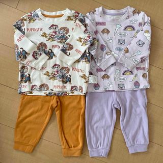 ユニクロ(UNIQLO)のパウ•パトロール パジャマ 2枚セット 80(パジャマ)