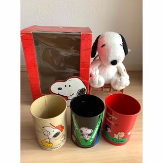 スヌーピー(SNOOPY)のスヌーピー ロッキングチェアとタッパーとペン立て3缶セット(キャラクターグッズ)