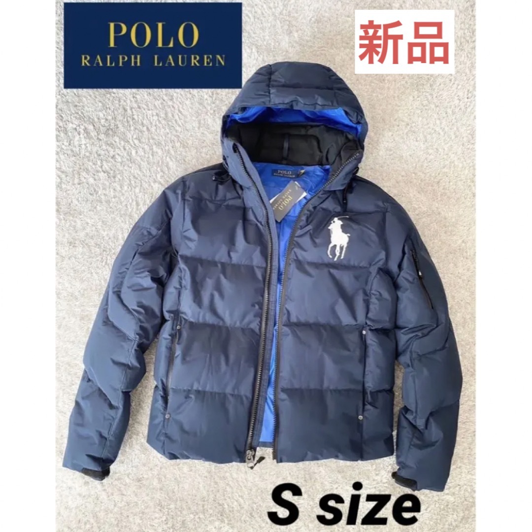 POLO RALPH LAUREN(ポロラルフローレン)の【新品未使用タグ付き】ポロラルフローレン ダウンジャケット ネイビー×青  S メンズのジャケット/アウター(ダウンジャケット)の商品写真