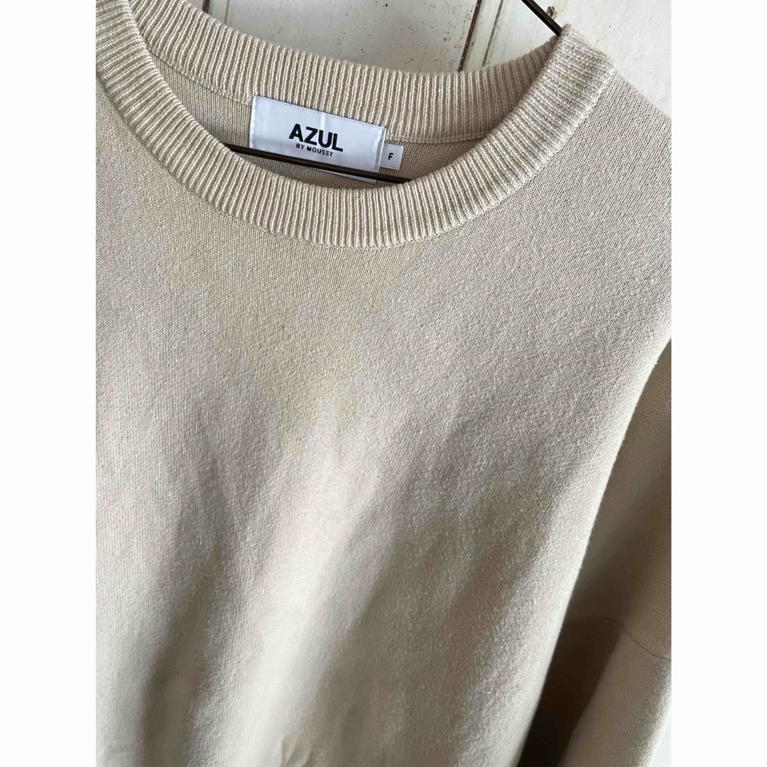 AZUL by moussy(アズールバイマウジー)のAZUL bx moussy 変形ドルマン Aラインチュニック 厚手　F レディースのトップス(チュニック)の商品写真