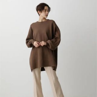 AZUL bx moussy 変形ドルマン Aラインチュニック 厚手　F