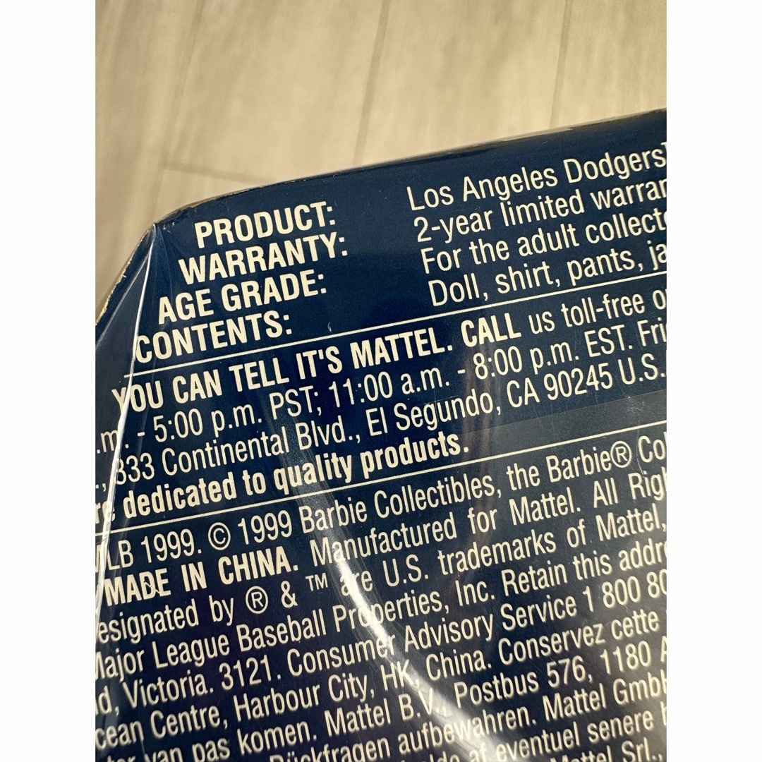 Barbie - 1999年ドジャース ヴィンテージ Barbieバービーdodgers Barbie - 1999年ドジャース ヴィンテージ Barbieバービーdodgers