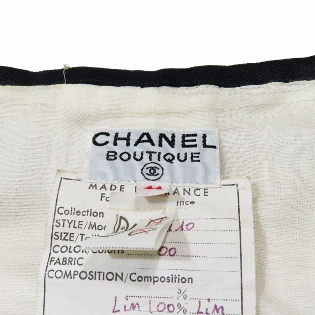 CHANEL(シャネル)のシャネル CHANEL vintage リネン100％ セットアップ スーツ レディースのフォーマル/ドレス(スーツ)の商品写真