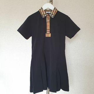 バーバリー(BURBERRY)の【新品・未使用】BURBERRY kids ポロワンピース　ブラック　10Y　(ワンピース)