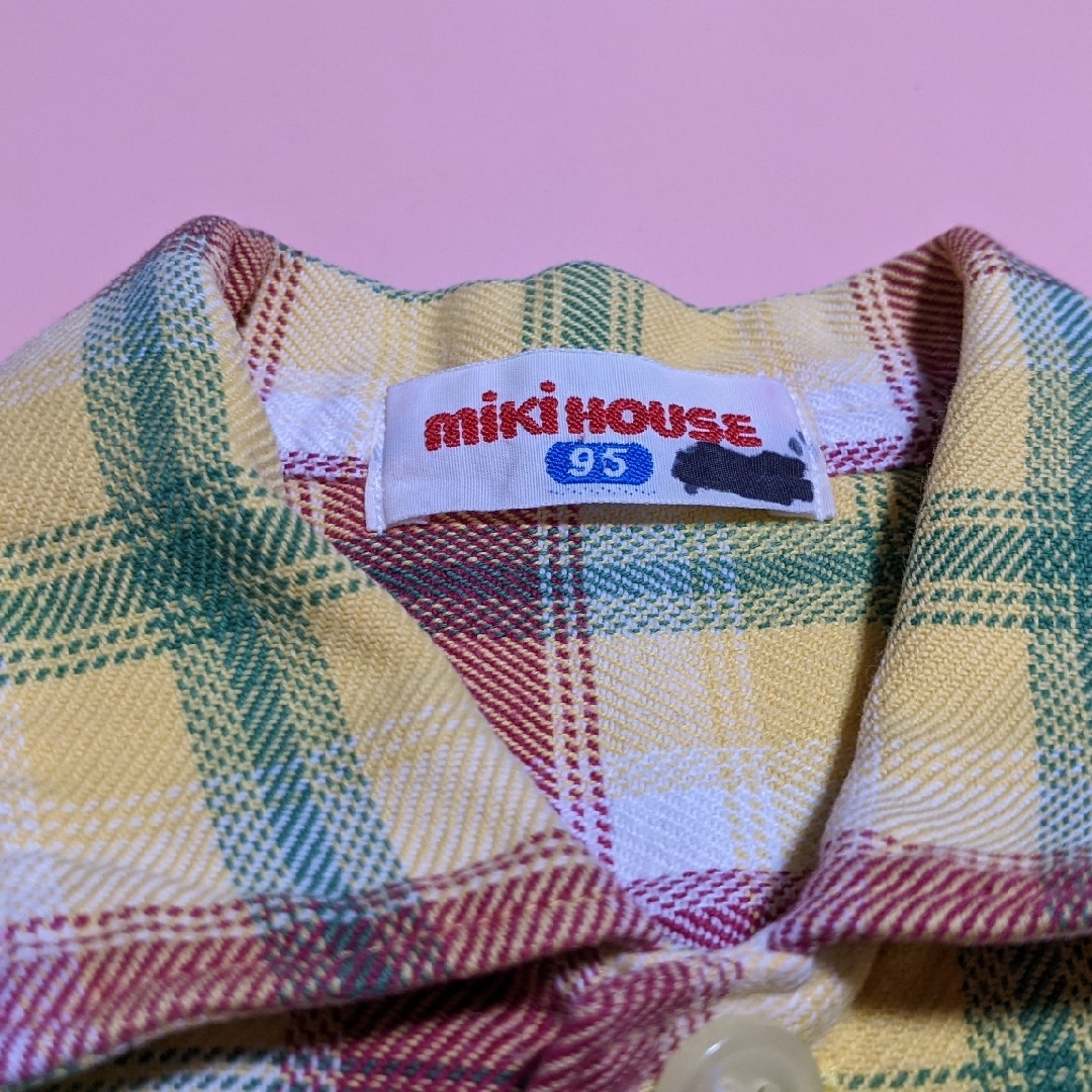 mikihouse(ミキハウス)のミキハウス　長袖　シャツ　95cm　男の子　トップス　チェック　mikihous キッズ/ベビー/マタニティのキッズ服男の子用(90cm~)(Tシャツ/カットソー)の商品写真
