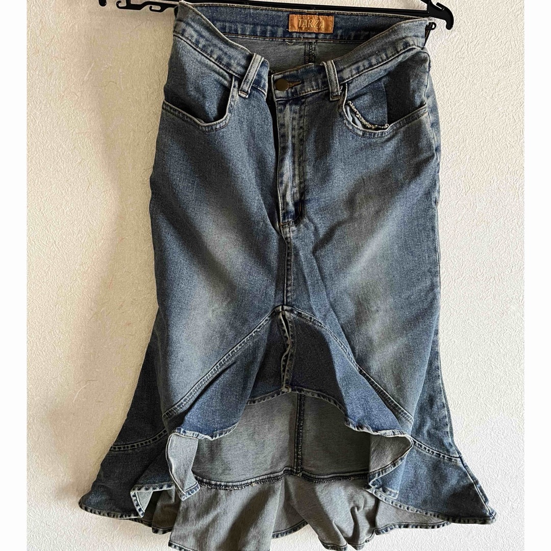 デニムスカート レディースのスカート(ひざ丈スカート)の商品写真