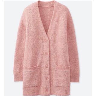 ユニクロ(UNIQLO)のユニクロ♡UNIQLO♡フェアリーソフトルームカーディガン♡新品♡ピンク♡Sああ(ルームウェア)