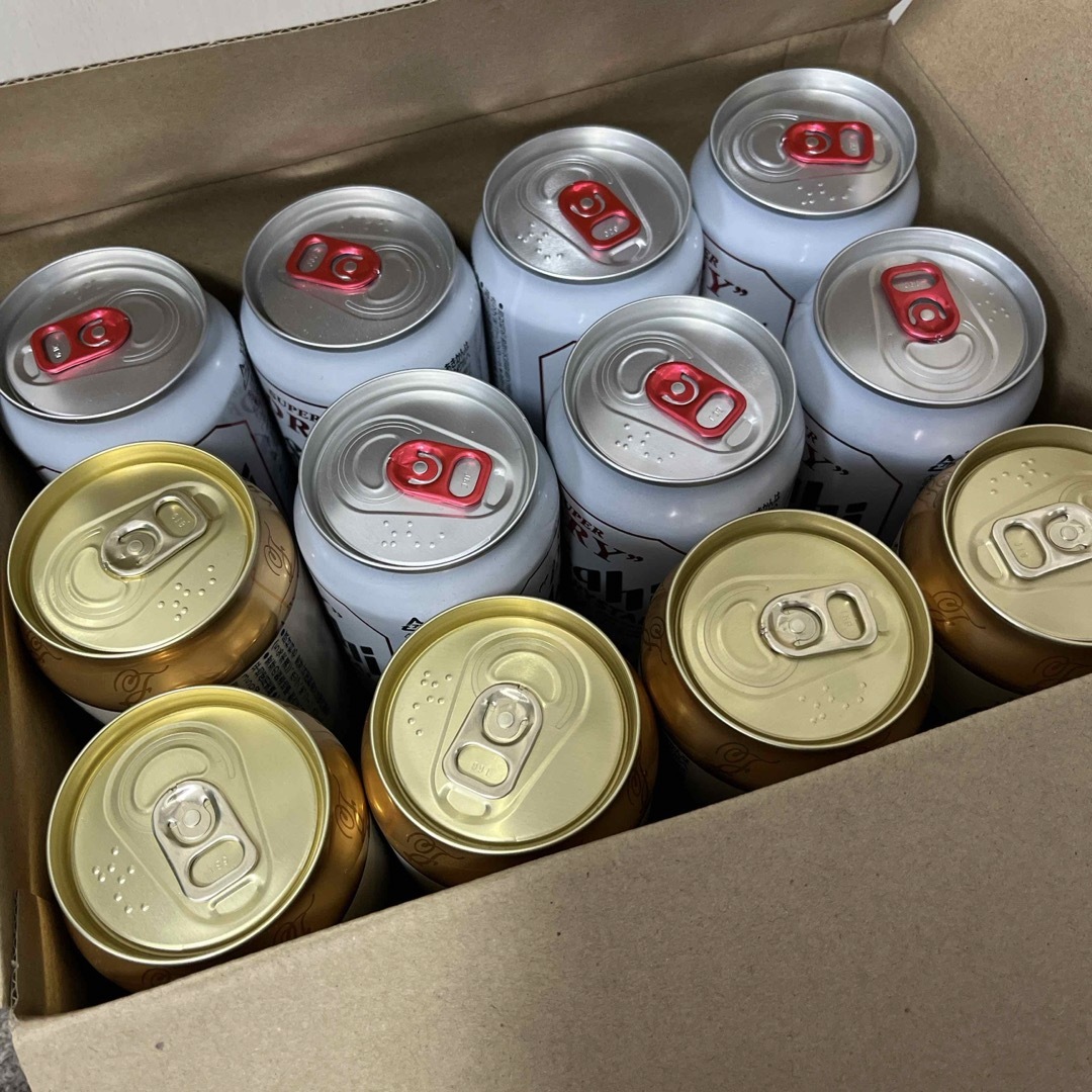 【アサヒビール】ドライクリスタル・アサヒ生ビールマルエフ　飲み比べ12本セット 食品/飲料/酒の酒(ビール)の商品写真