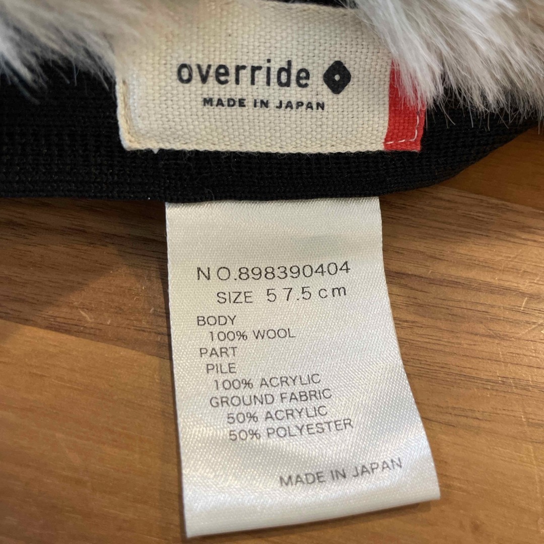 override(オーバーライド)のoverride オーバーライド ファー付きバスクトーク帽子　日本製 レディースの帽子(その他)の商品写真