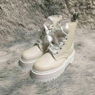 ドクターマーチン(Dr.Martens)の着用数回 Dr.Martens ブーツ Molly Gltr 6ホール 超厚底(ブーツ)