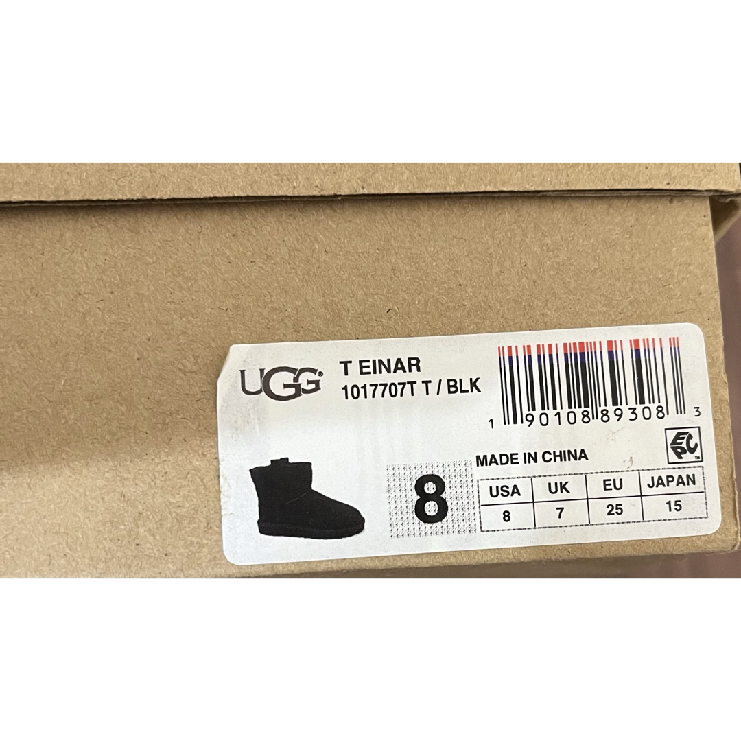 UGG(アグ)のUGG ショートブーツ　T EINAR    BLACK  キッズ/ベビー/マタニティのキッズ靴/シューズ(15cm~)(ブーツ)の商品写真