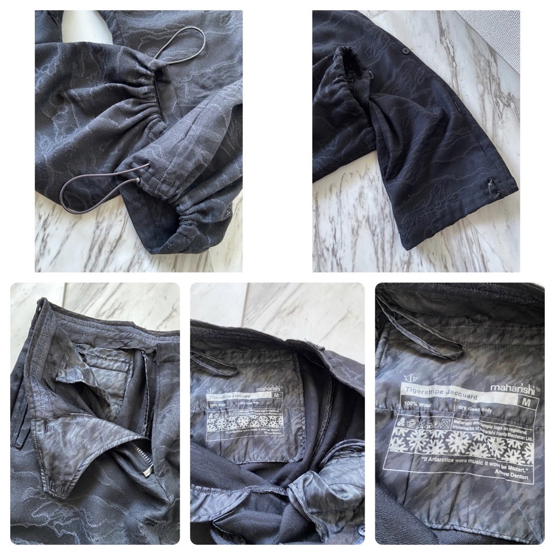 希少 maharishi 3way ジャガード織 黒 ブラックタイガーカモパンツ 希少 maharishi 3way ジャガード織 黒 ブラックタイガーカモパンツ