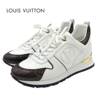 ルイヴィトン(LOUIS VUITTON)の未使用 ルイヴィトン LOUIS VUITTON ランアウェイライン モノグラム スニーカー 靴 シューズ LVロゴ インヒール ホワイト(スニーカー)