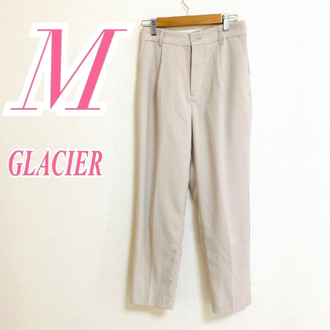 GLACIER(グラシア)のグラシア　ワイドパンツ　M　ベージュ　きれいめ　オフィスカジュアル　ポリ レディースのパンツ(カジュアルパンツ)の商品写真