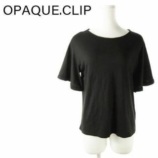 オペークドットクリップ(OPAQUE.CLIP)のオペークドットクリップ 半袖カットソー とろみ 38 黒 230428AO9A(カットソー(半袖/袖なし))