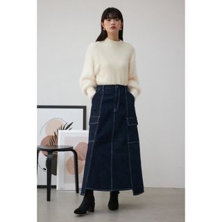 アズールバイマウジー(AZUL by moussy)のシャギースリーブニットトップス(ニット/セーター)