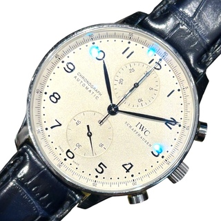 インターナショナルウォッチカンパニー(IWC)の　インターナショナルウォッチカンパニー IWC ポルトギーゼ クロノグラフ IW371446 ホワイト ステンレススチール メンズ 腕時計(その他)