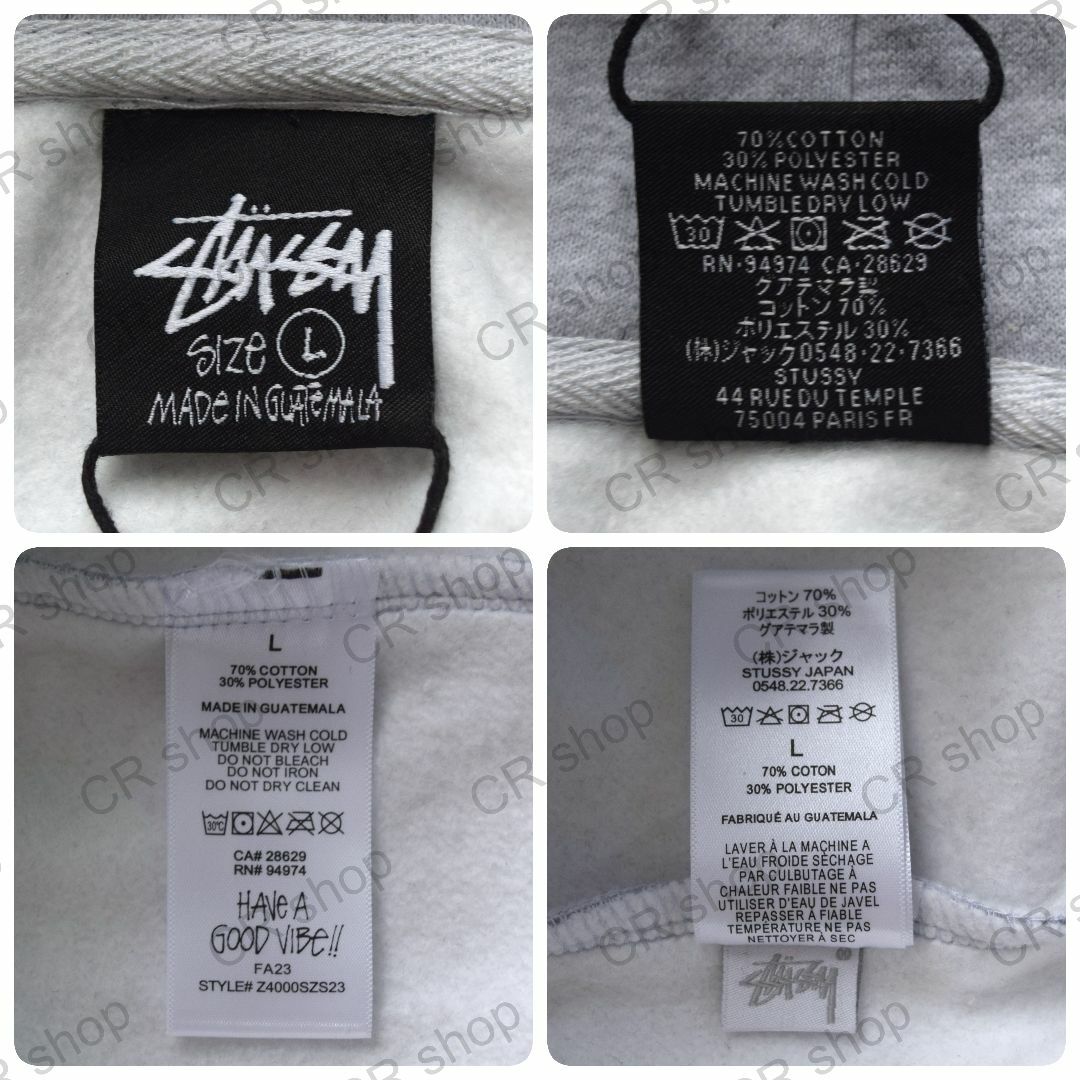 STUSSY(ステューシー)の【ステューシー】正規・新品タグ　ダイス　グレー　L　パーカー メンズのトップス(パーカー)の商品写真